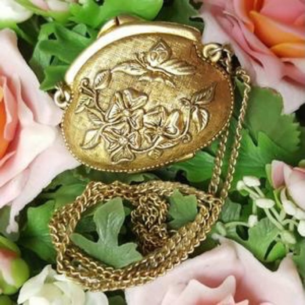 Vintage Corday Toujours Moi Creme Perfume Necklace